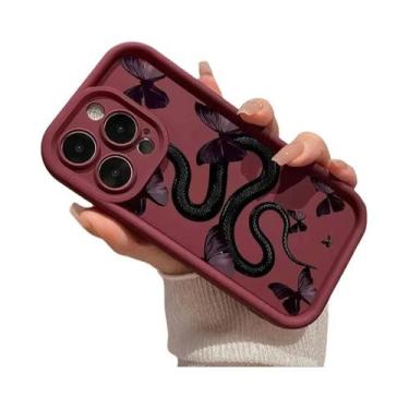 Imagem de Capa De Telefone Cobra Borboleta Preta Para Samsung A30 A20 A31 A32 A3