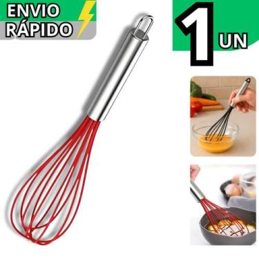 Imagem de Batedor de Silicone Claras de Ovos Massas e Bolos Fouet Utensílio de S