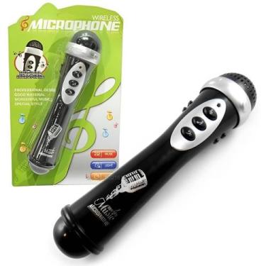 Imagem de Microfone Infantil Musical Interativo com Luzes e Som - Genérico