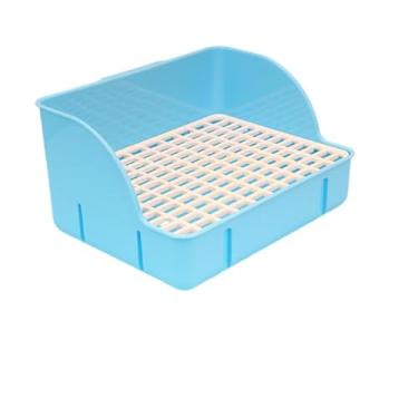 Imagem de Toalete para Coelhos com Design de Chassi Elevado Estrutura Rede Fundo Estreita Limpeza Prático Orientações Treinamento Científico Detalhes Humanizados Gaiolas Chinchilas Porquinhos-da-Índia Famílias