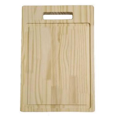 Imagem de Tabua De Corte Churrasco Frios 40 Cm Madeira Com Alça 253