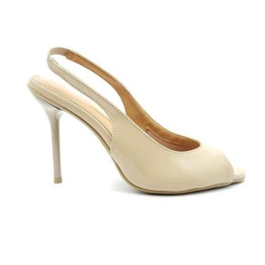 Imagem de Sapato Vizzano Feminino 6564101, 37, Verniz, Bege