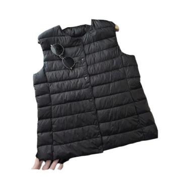 Imagem de Colete Feminino Leve De Pluma Sem Mangas Quente Para Outono Inverno - 