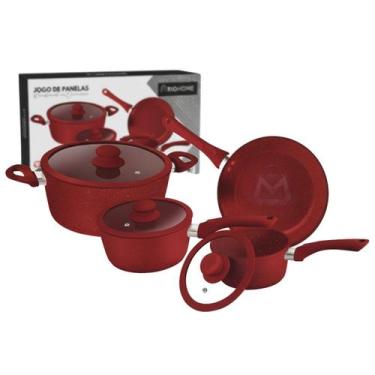 Imagem de Jogo de Panelas Cerâmica Antiaderente Indução/Gás 4 Peças Viena VERMEL