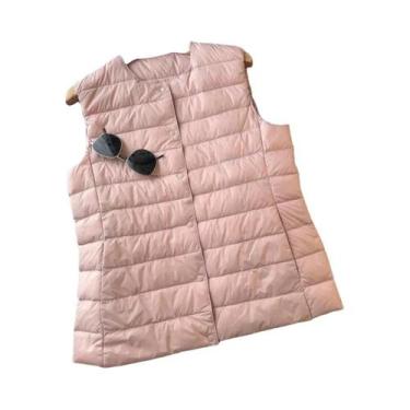 Imagem de Colete Feminino Leve De Pluma Sem Mangas Quente Para Outono Inverno - 