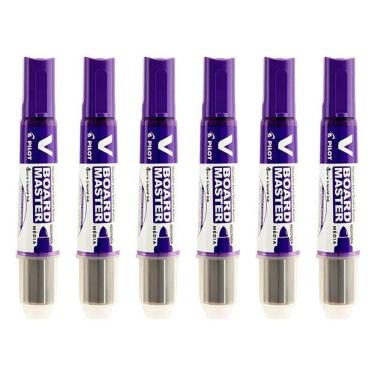 Imagem de Pincel Para Quadro Branco Recarregável Board Master Violeta 6 Unidades - Pilot