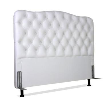 Imagem de Cabeceira de Cama Box Viúva 128 cm Dunas Larhome Branco