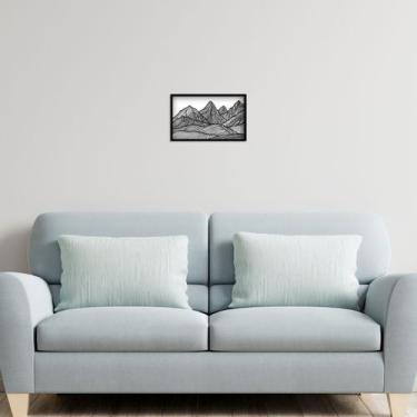 Imagem de Quadro Com Fundo Em Mdf Alto Relevo Montanhas 6Mm - JABB