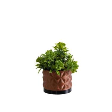 Imagem de Cachepot Rochedo P - Realce - Galanta, Cobre/Preto