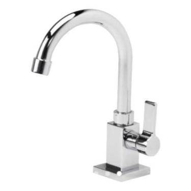 Imagem de Torneira de Lavatório Quadrada Bica Móvel 1/4 Volta Luxo Moderna - Met