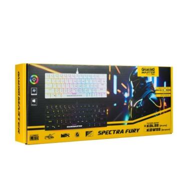 Imagem de Teclado K-mex Mecanico Gamer Spectrafury Preto Kbl8 Rgb