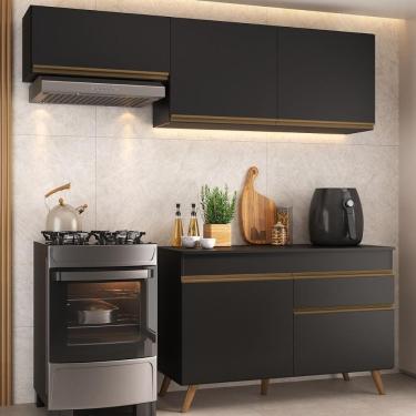 Imagem de Armário Cozinha Modulada Compacta com Balcão 3 Peças Veneza Multimóveis MP3765