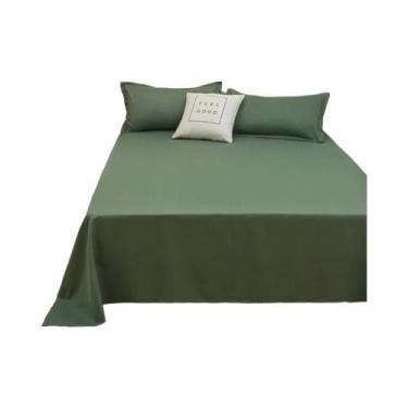 Imagem de Lençol De Cama Lavável À Máquina Em Cor Sólida Para Cama De Solteiro O