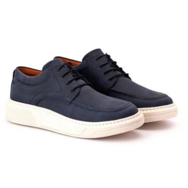 Imagem de Sapato Comfort Ranster Masculino em Couro Rústico Azul-Masculino
