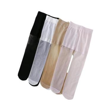 Imagem de Meias De Ballet Para Meninas, 4 Peças, Finas, Respiráveis, Em Cores Só