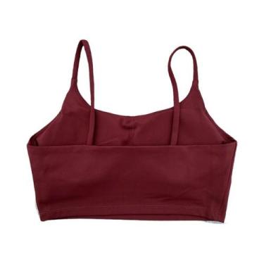 Imagem de Sutiã Esportivo Feminino De Cor Sólida Para Fitness, Yoga E Treino, Co