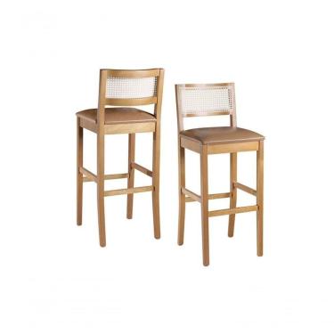 Imagem de Banqueta Em Madeira Maciça Com Telinha Zara Requinte Salas