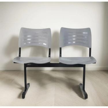 Imagem de Longarina 2 lugares em polipropileno cor cinza