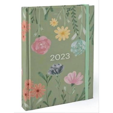 Imagem de 2023 Agenda Floral Ana Luiza Jardim Horizontal Teca Semanal Mini - 9,20 X 12,80