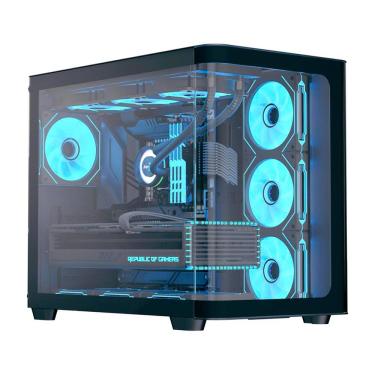 Imagem de Gabinete Gamer Aerocool ATX P500C Lateral Vidro 4 Fans ARGB Preto