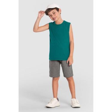 Imagem de Regata infantil menino em meia malha Brandili-Verde