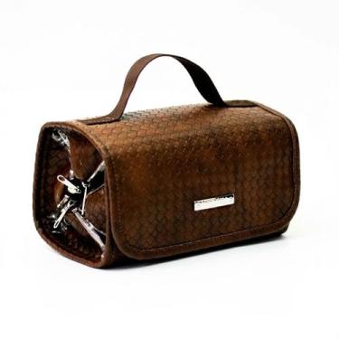 Imagem de Necessaire Feminina Helena com Divisórias Tressê Viccina, Marrom tress