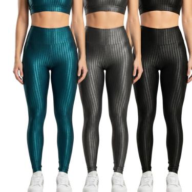 Imagem de KIT 3 Calça Legging New Zig 3D Vekyo Cós Alto Roupa Para Academia Treino Fitness Femini...