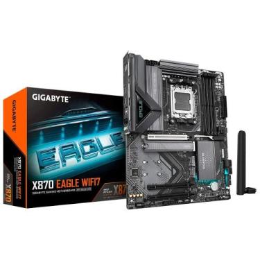 Imagem de Placa Mãe Gigabyte X870 EAGLE WIFI7, AMD AM5, ATX, DDR5, RGB, Wi-Fi 7,