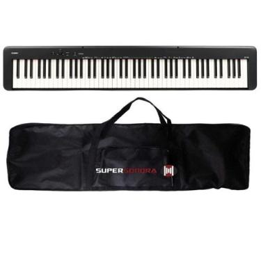 Imagem de Piano Digital Casio CDP-S160 Preto - 88 Teclas + Capa