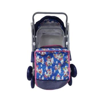 Imagem de Carrinho De Boneca unicórnio Dobrável Reborn Menina - MILAN