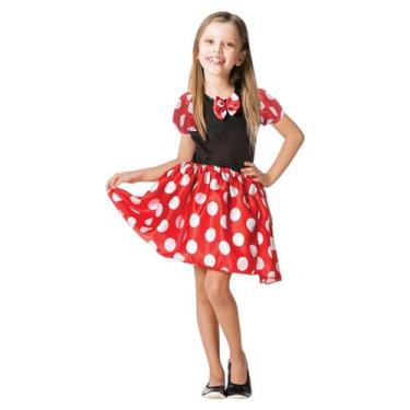 Imagem de Fantasia Infantil Vestido Menina de Bolinhas Festa de Aniversário Dia 