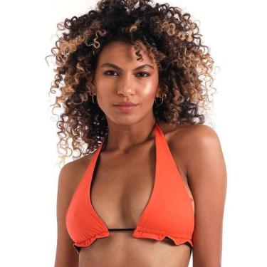 Imagem de Top Frente Única Dupla Face - Laranja e Preto - Depraxe, Laranja, Pret