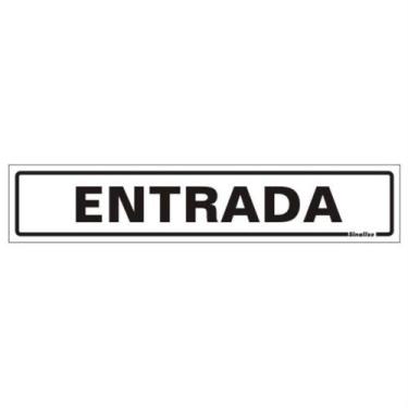 Imagem de Placa De Poliestireno Auto-adesiva 5x25cm Entrada - 200 Af - Sinalize 