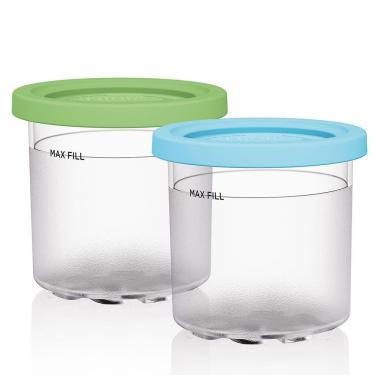 Imagem de Potes para Sorveteira Ninja 4133250037 Creami Kit com 2 Unidades de 473ML Cada em Plástico Transparente