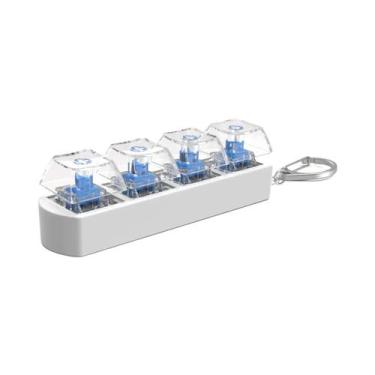 Imagem de Teclas Mecânicas Anti-stress 4Keys, Botão De Dedo, Chaveiro De Descomp