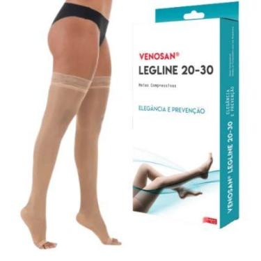 Imagem de Meia De Compressão Venosan LEGLINE 20/30mmhg Meia Coxa 7/8 Pé Aberto, 