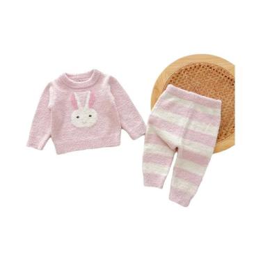 Imagem de Conjunto De Suéter E Calças Tricotadas Para Bebês Meninas E Meninos Co