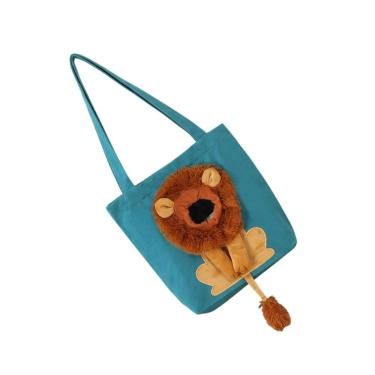 Imagem de Bolsa de Transporte para Pets Leva Pra Casa BSL3905 Estampa Leão Azul Náilon 1 Unidade