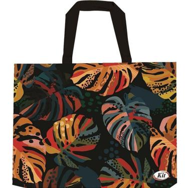 Imagem de Sacola Plástica Shopping Bag 43x43x12cm Pacote com 12 Unidades Sortidas
