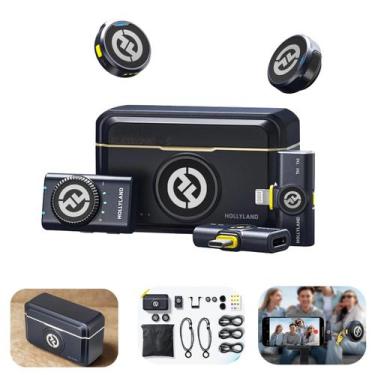 Imagem de Microfone Hollyland Lark M2 Combo Duo Para 2 Pessoas Duplo, Preto