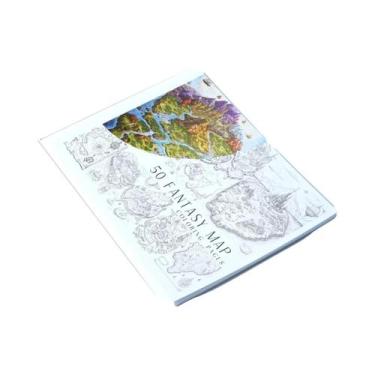 Imagem de 50 Páginas De Colorir De Mapas Fantásticos Em Tamanho A4, Conjunto De 