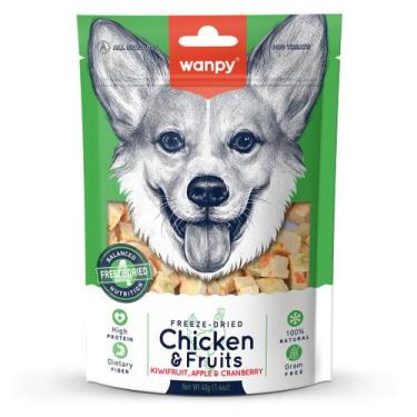 Imagem de Petisco para cachorro Wanpy freeze dried frango e frutas 40g
