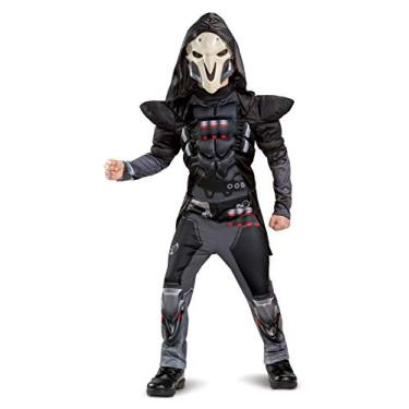Imagem de Disguise Overwatch Reaper Costume, Video Game Inspired Character Outfit for Kids, Muscle Padded Jumpsuit, Child Size Medium (7-8) Black (26593K)