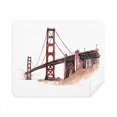 Imagem de Golden Gate Bridge nos Estados Unidos, Califórnia, pano de limpeza, 2 peças, tecido de camurça