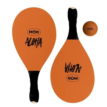 Imagem de Frescobol de Madeira Revestida Aloha - Laranja