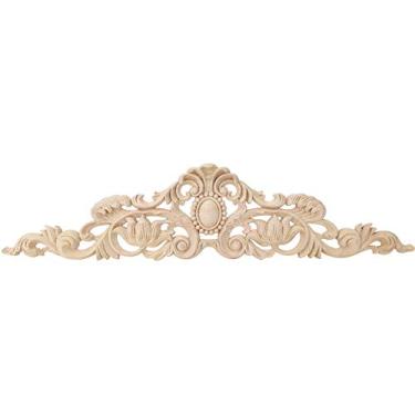 Imagem de apliques esculpidos em madeira estilo europeu,Apliques de madeira para m¨®veis, decora??o onlays, decora??o diy sem pintura para p¨¢tio de m¨®veis dom¨¦sticos, Aplique de madeira Apliques m¡§?veis es