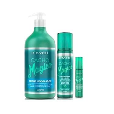 Imagem de Kit Cacho Mágico Creme Modelador 500ml + Fluído Ativador 200ml + Óleo 60ml Lowell