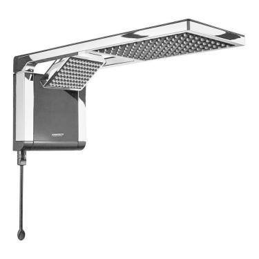 Imagem de Chuveiro Elétrico De Parede Lorenzetti Acqua Ultra Duo Preto-cromado 7800w 220v