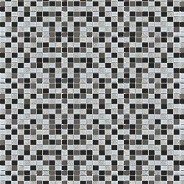 Imagem de Papel de Parede Adesivo Pastilha Diversos Modelos Tons de Preto Rolo 1m Pastilha:Pastilha 023