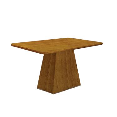 Imagem de Mesa de Jantar Slim Retangular Tampo MDF/Vidro 120cm Pampulha New Moveis Leifer